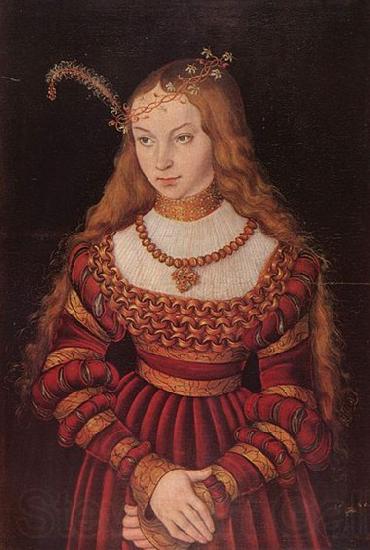 Lucas Cranach the Elder Portrat der Prinzessin Sibylle von Cleve als Braut Spain oil painting art